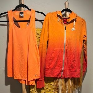 Women’s Nike Dri-Fit Tank and Hoodie Sz M